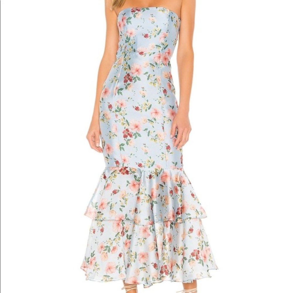 Majorelle Belinda Midi in Blue Fleur